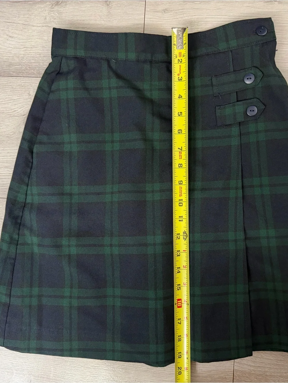 7116 Green and Navy Plaid Women’s A-Line Skirt Uniform
